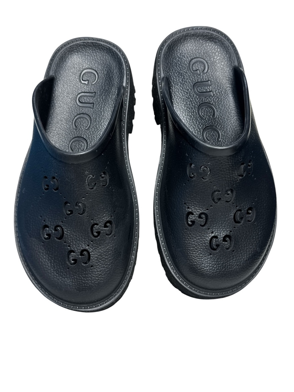 Gucci Black Cut Out Monogram
Rubber Slip-On Clogs Size 41 - Picture 4 of 10